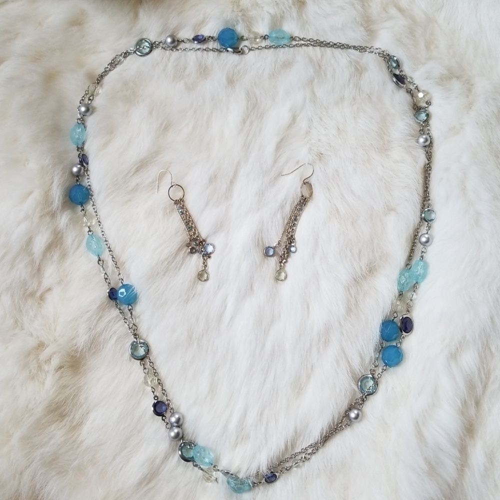 long necklace and earring set